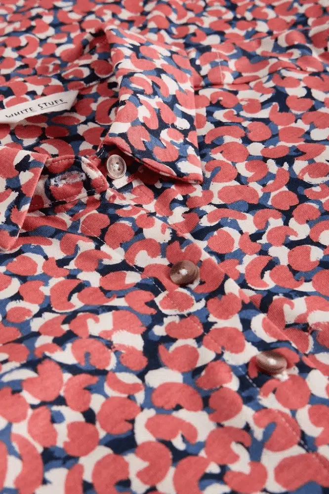 White Stuff Rua Jersey Shirt Dress Pink Multi - La Vie en Rose Damesmode