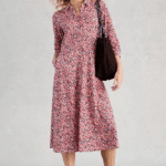 White Stuff Rua Jersey Shirt Dress Pink Multi - La Vie en Rose Damesmode