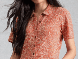 White Stuff Rua Jersey Shirt Dress Red Print