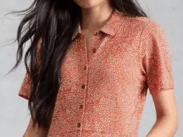 White Stuff Rua Jersey Shirt Dress Red Print