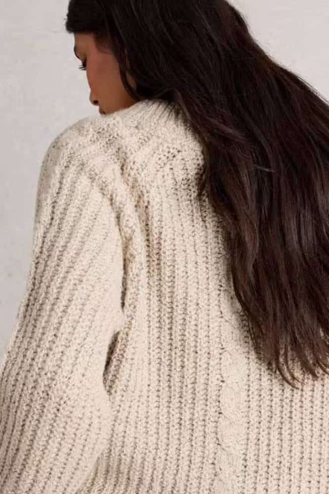 White Stuff Sally Slub Cardigan Natural Multi - La Vie en Rose Damesmode