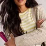 White Stuff Sally Slub Cardigan Natural Multi - La Vie en Rose Damesmode