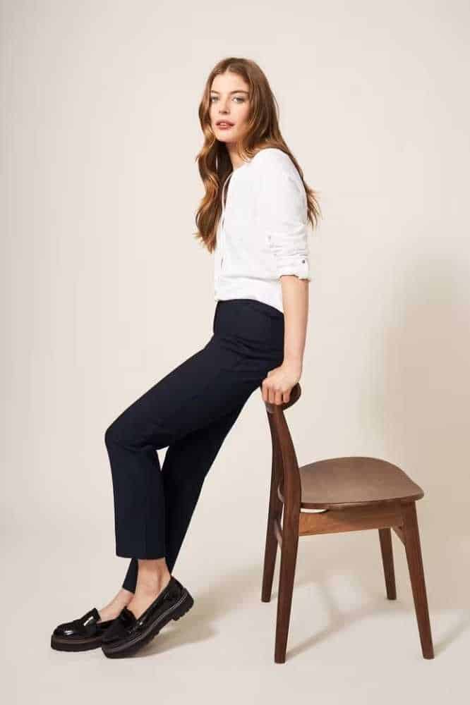 White Stuff Savannah Stretch Trousers Pure Black - La Vie en Rose Damesmode