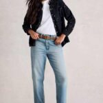 White Stuff Sophie Cord Shirt Navy Multi- La Vie en Rose Damesmode