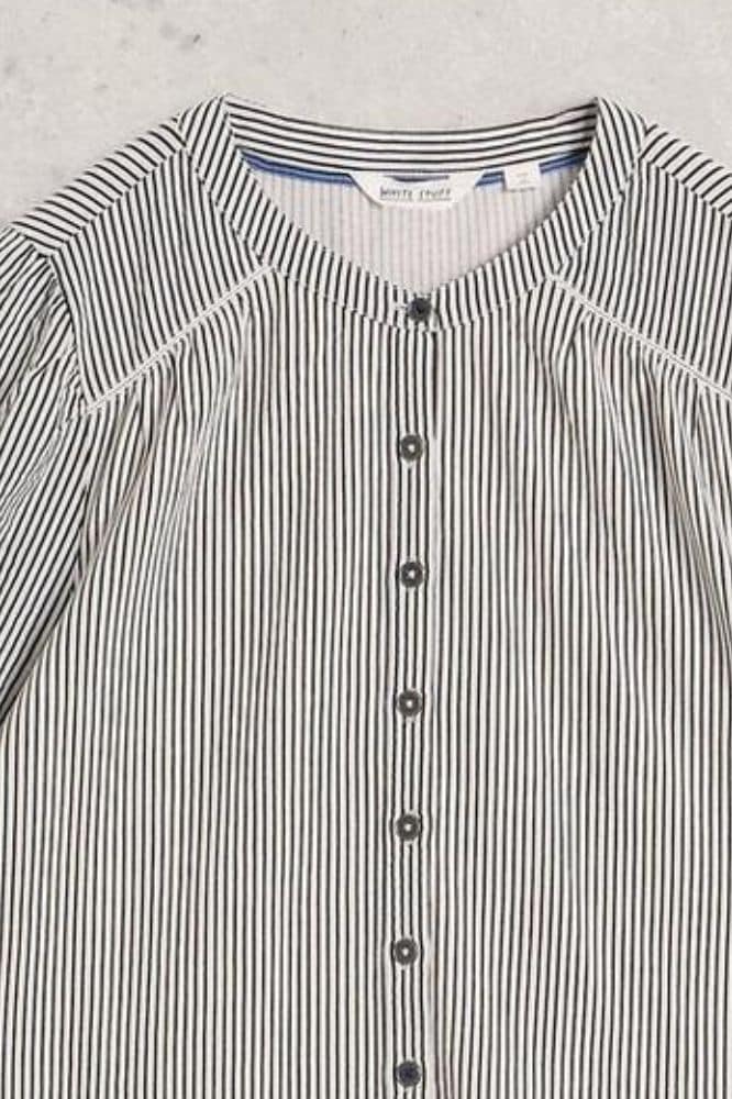 White Stuff Stripe Mix Shirt White Mlt - La Vie en Rose Damesmode