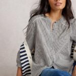 White Stuff Stripe Mix Shirt White Mlt - La Vie en Rose Damesmode