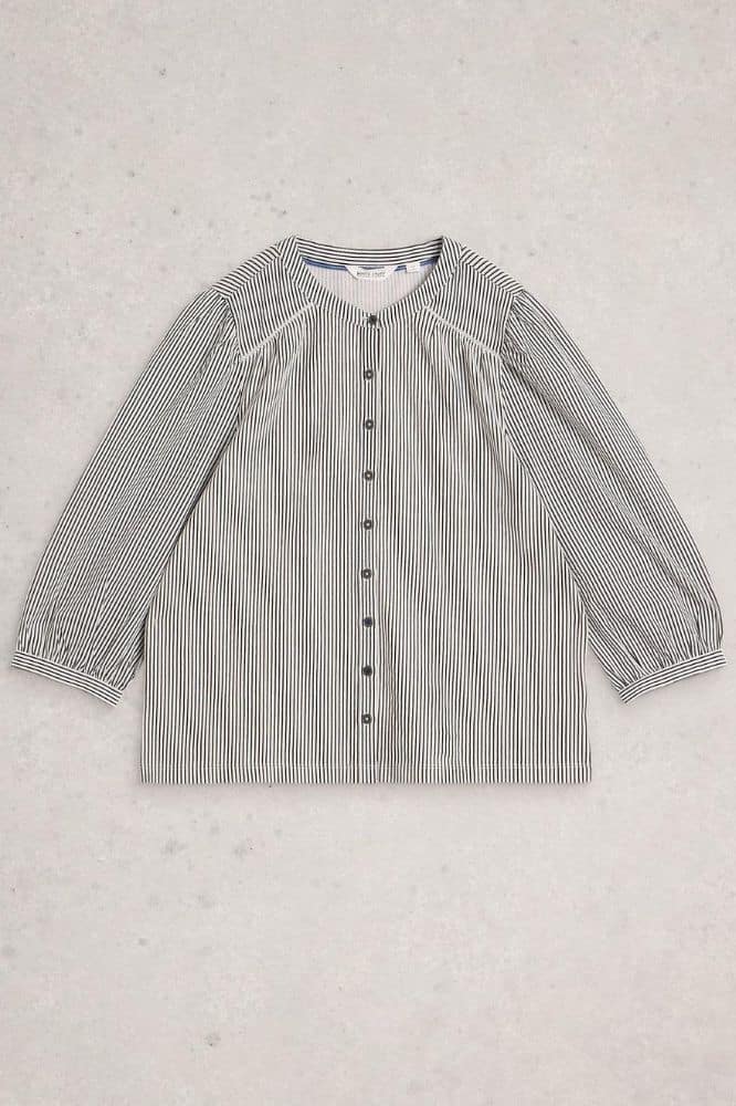 White Stuff Stripe Mix Shirt White Mlt - La Vie en Rose Damesmode