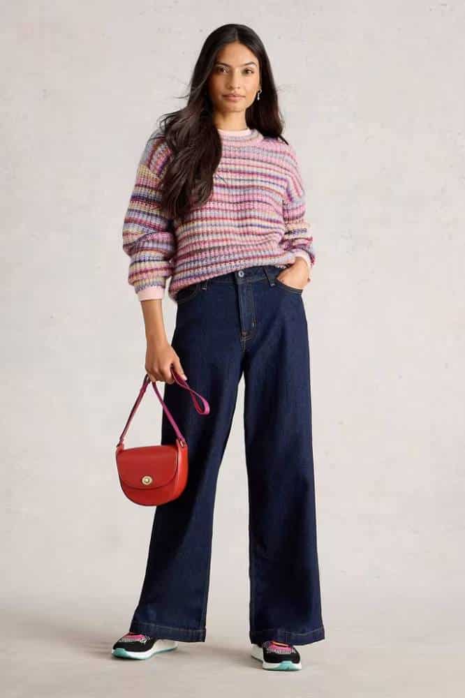 White Stuff Suzanna Spacedye Jumper Pink Multi - La Vie en Rose Damesmode