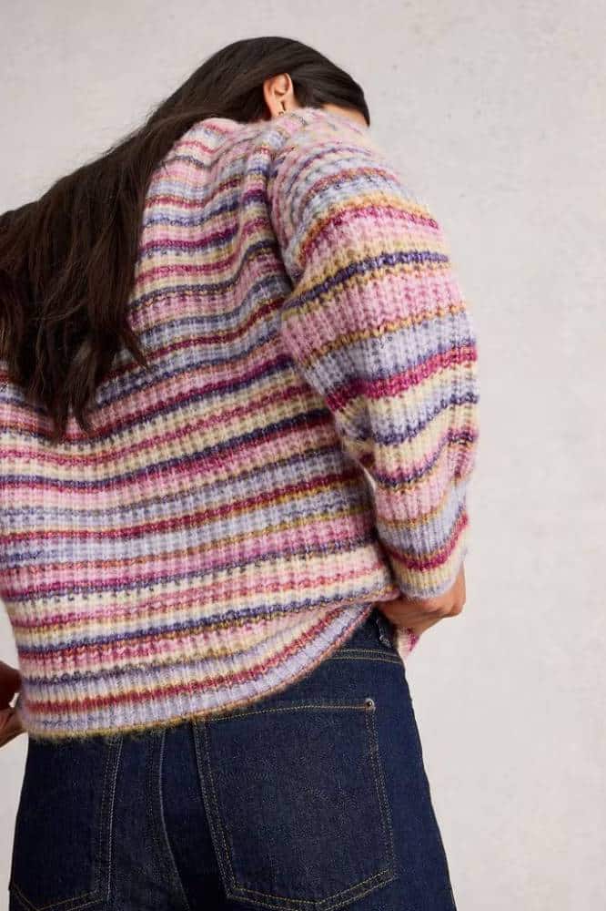 White Stuff Suzanna Spacedye Jumper Pink Multi - La Vie en Rose Damesmode