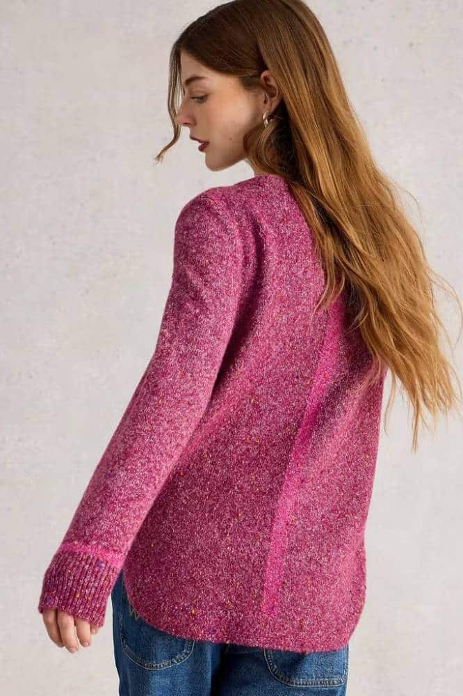 White Stuff Talia Nep Jumper Dark Plum - La Vie en Rose Damesmode