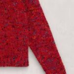 White Stuff Texture V Neck J umper Mid Red - La Vie en Rose Damesmode