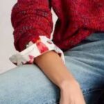 White Stuff Texture V Neck J umper Mid Red - La Vie en Rose Damesmode