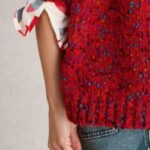 White Stuff Texture V Neck J umper Mid Red - La Vie en Rose Damesmode