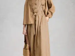 White Stuff Tiff Linen Blend Shirt Dress Natural Multi