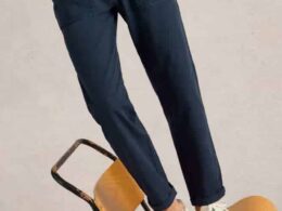 White Stuff Twister Chino Trouser Dark Navy - La Vie en Rose Damesmode