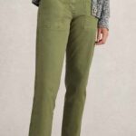 White Stuff Twister Chino Trouser Khaki Green - La Vie en Rose Damesmode