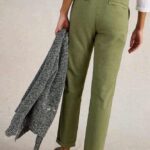 White Stuff Twister Chino Trouser Khaki Green - La Vie en Rose Damesmode