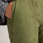 White Stuff Twister Chino Trouser Khaki Green - La Vie en Rose Damesmode