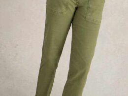 White Stuff Twister Chino Trouser Khaki Green - La Vie en Rose Damesmode