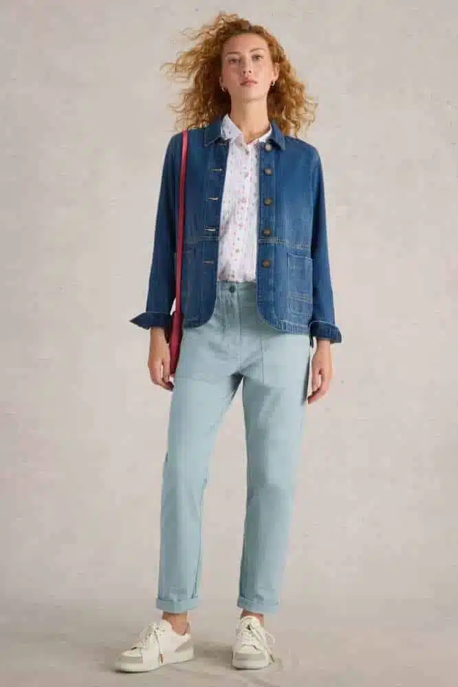 White Stuff Twister Chino Trouser Light Blue - La Vie en Rose Damesmode