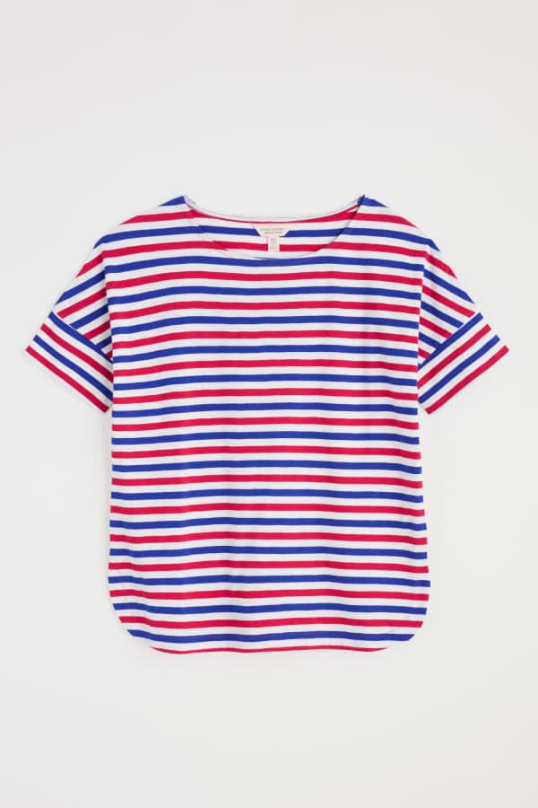 Seasalt Cornwall Bryher View T-Shirt Duet Mini Cornish Scarlet - La Vie en Rose Damesmode (1)