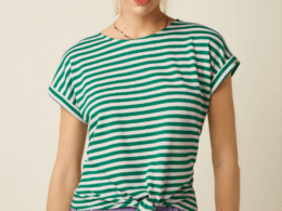 King Louie Aria Knot Shirt Chopito Stripe Ultra GReen