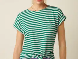 King Louie Aria Knot Shirt Chopito Stripe Ultra GReen