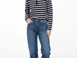 Roosenstein Wolke Robin Merino Rip Haf Zip Navy Offwhite
