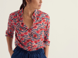 Seasalt Cornwall Larissa Shirt Echinacea Stems Rosehip