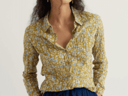 Seasalt Cornwall Larissa Shirt Inky Botanical Tansy