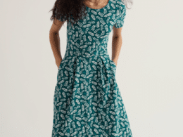 Seasalt Cornwall Veronica Dress Indigo Leaf Dark Wreckage