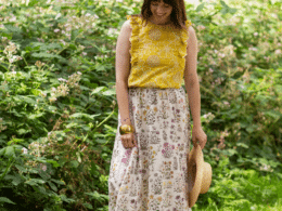 Very Cherry Long SKirt Cottage Field