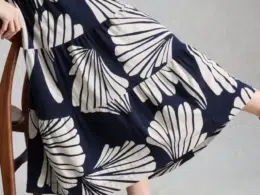 White Stuff Marissa Jersey Maxi Skirt Navy Multi