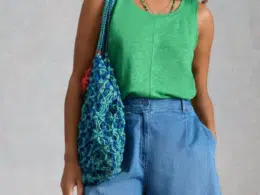 White Stuff Scarlette Line Vest Bright Green