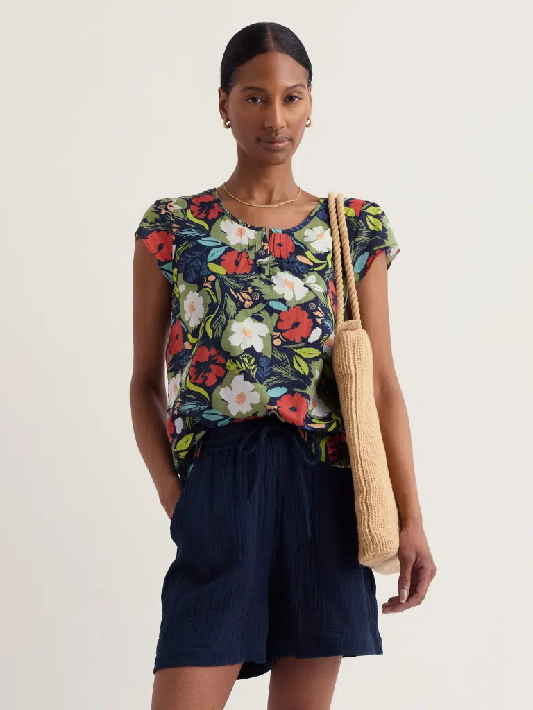 Seasalt Cornwall Garden Gate Top II Summer Shadows Mix - La Vie en Rose Damesmode (1)