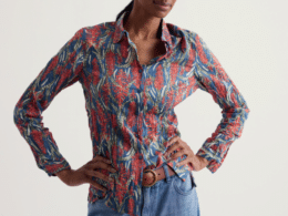 Seasalt Cornwall Larissa Shirt Red Hot Poker Dusk