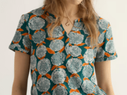 Seasalt Cornwall S/S Waterflow Top Painted Marigold Dark Wreckage