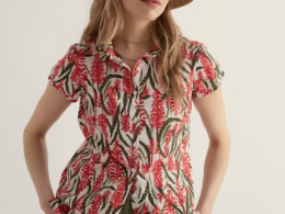 Seasalt Cornwall Rushmaker Shirt Red Hot Poker Chalk - La Vie en Rose Damesmode