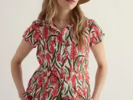 Seasalt Cornwall Rushmaker Shirt Red Hot Poker Chalk - La Vie en Rose Damesmode