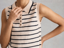 White Stuff Candice Stripe Collar Vest 445903