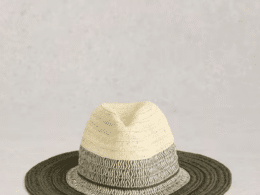 White Stuff Colour Block Fedora Khaki Green 445950