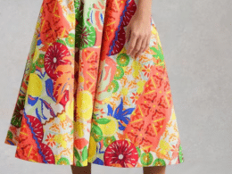 White Stuff Darcie Midi Skirt Yellow Multi 446185
