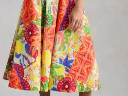 White Stuff Darcie Midi Skirt Yellow Multi 446185