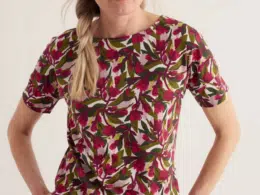 Seasalt Cornwall Bryher View T-Shirt Abstract Protea Chalk