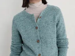 Seasalt Cornwall Dawson Pick Cardigan RWS Merino Lichen