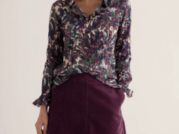 Seasalt Cornwall Larissa Shirt Inky Seedheads Aran