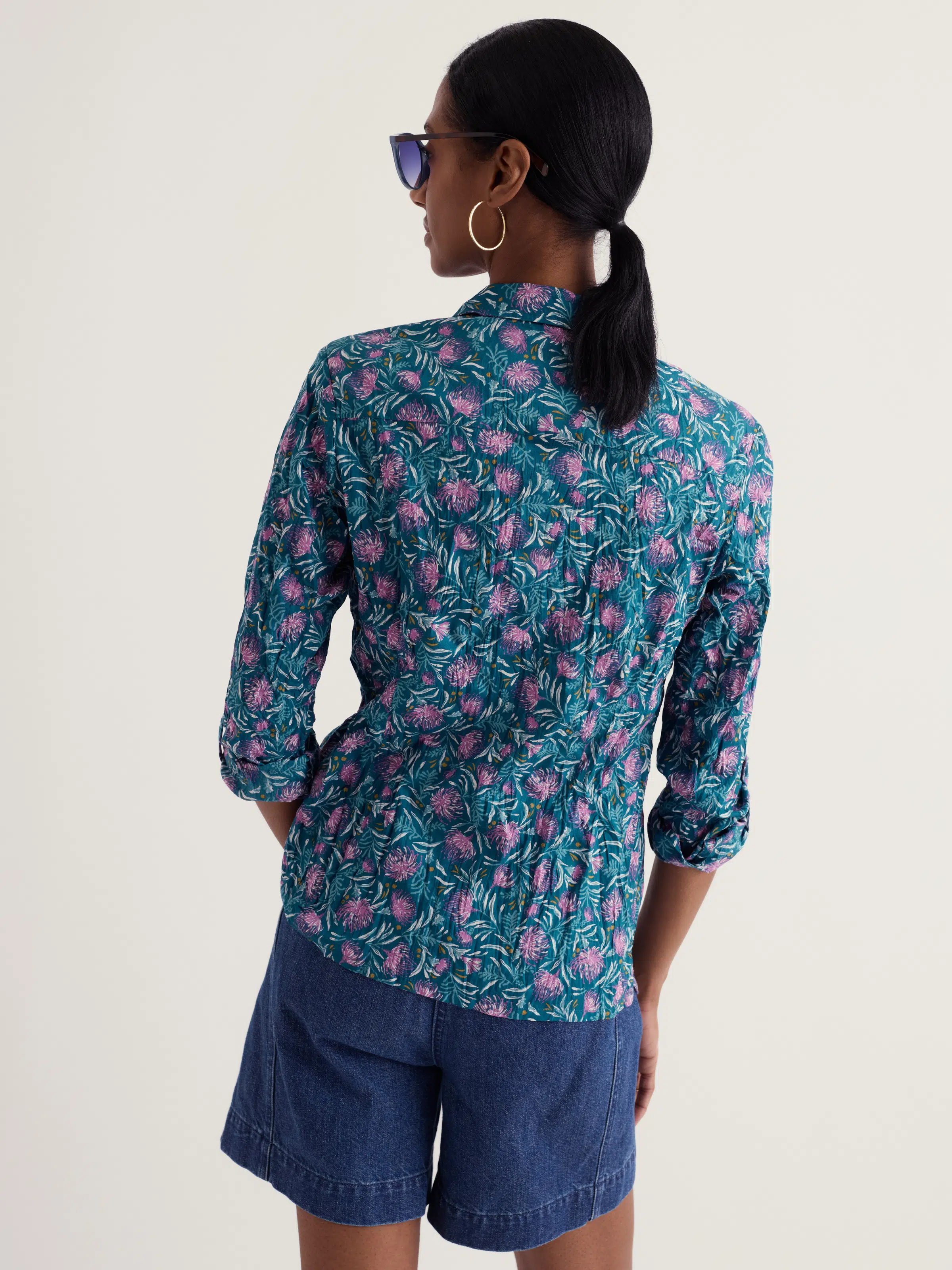 Seasalt Cornwall Larissa Shirt Pin Cushion Protea Storm - La Vie en Rose Damesmode