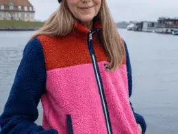 Danefae Danebirk Fleece Zip-Up Chili/ Soft Cherry/ Dark Navy