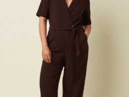 King Louie Doris Jumpsuit Woven crepe Dark Brown