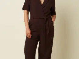 King Louie Doris Jumpsuit Woven crepe Dark Brown